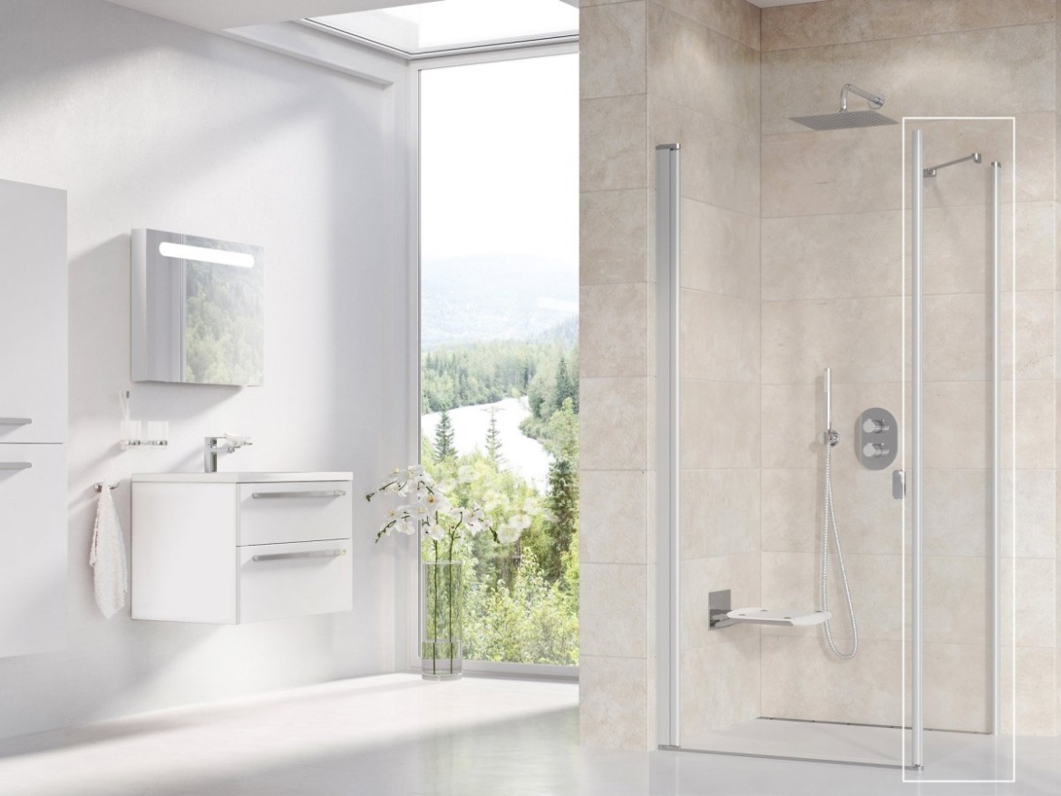 Ravak CPS 90, černá+transparent