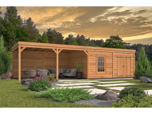 Wood flachdach Kiruna, typ 3 ( Wood wanden)