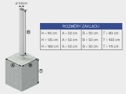 Biohort Sloupek pro zapuštění do betonu
