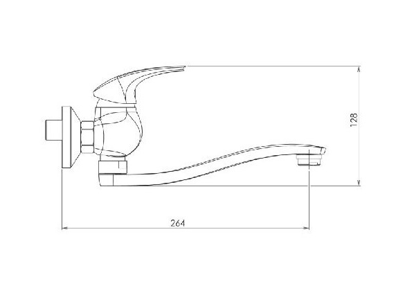 Novaservis Dřezová/umyvadlová baterie Metalia Eco+, chrom, nástěnná,  57070,0E