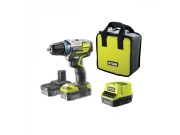 Aku 18V bezkomutátorový vrtací šroubovák + 2x 2,0 Ah baterie + nabíječka ONE+ Ryobi R18DDBL-220S