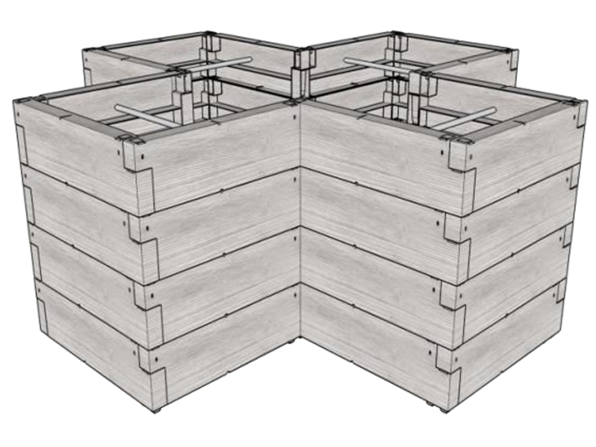 Vyvýšený záhon Juwel Timber Ergoline
