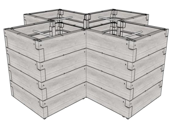Vyvýšený záhon Juwel Timber Ergoline