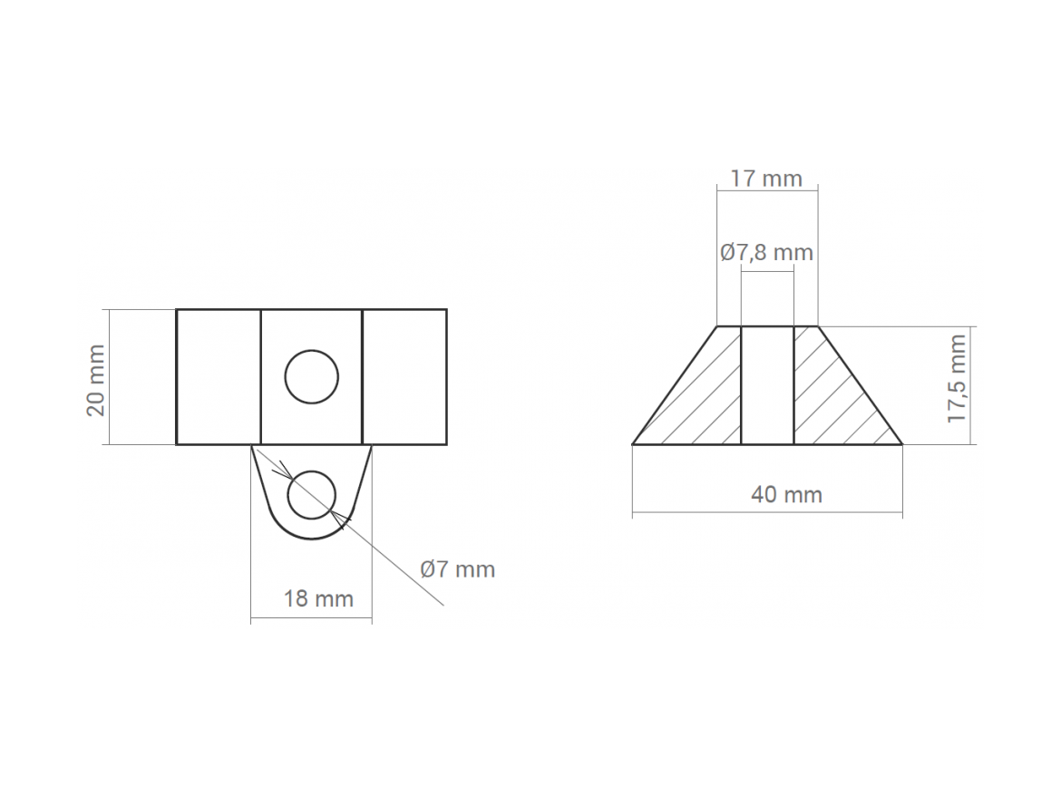 Dištančná (trapéz) podložka Gutta Dištančná podložka