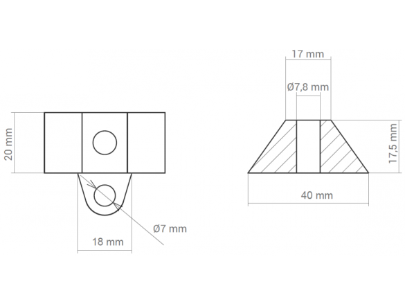 Distanční (trapéz) podložka Gutta