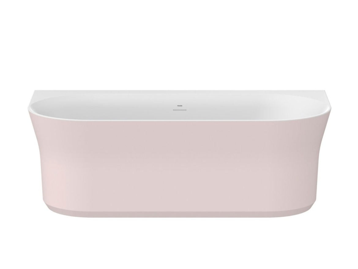 Ravak Vana Ypsilon Wall 178x86, volně stojící, Grey Green/bílá, krytka odtoku bílá/černá/chrom