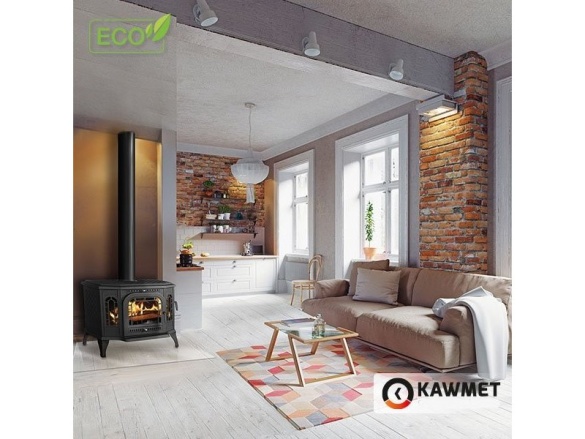 Liatinové krbové kachle Kawmet P7 LB - 10,5 kW ECO