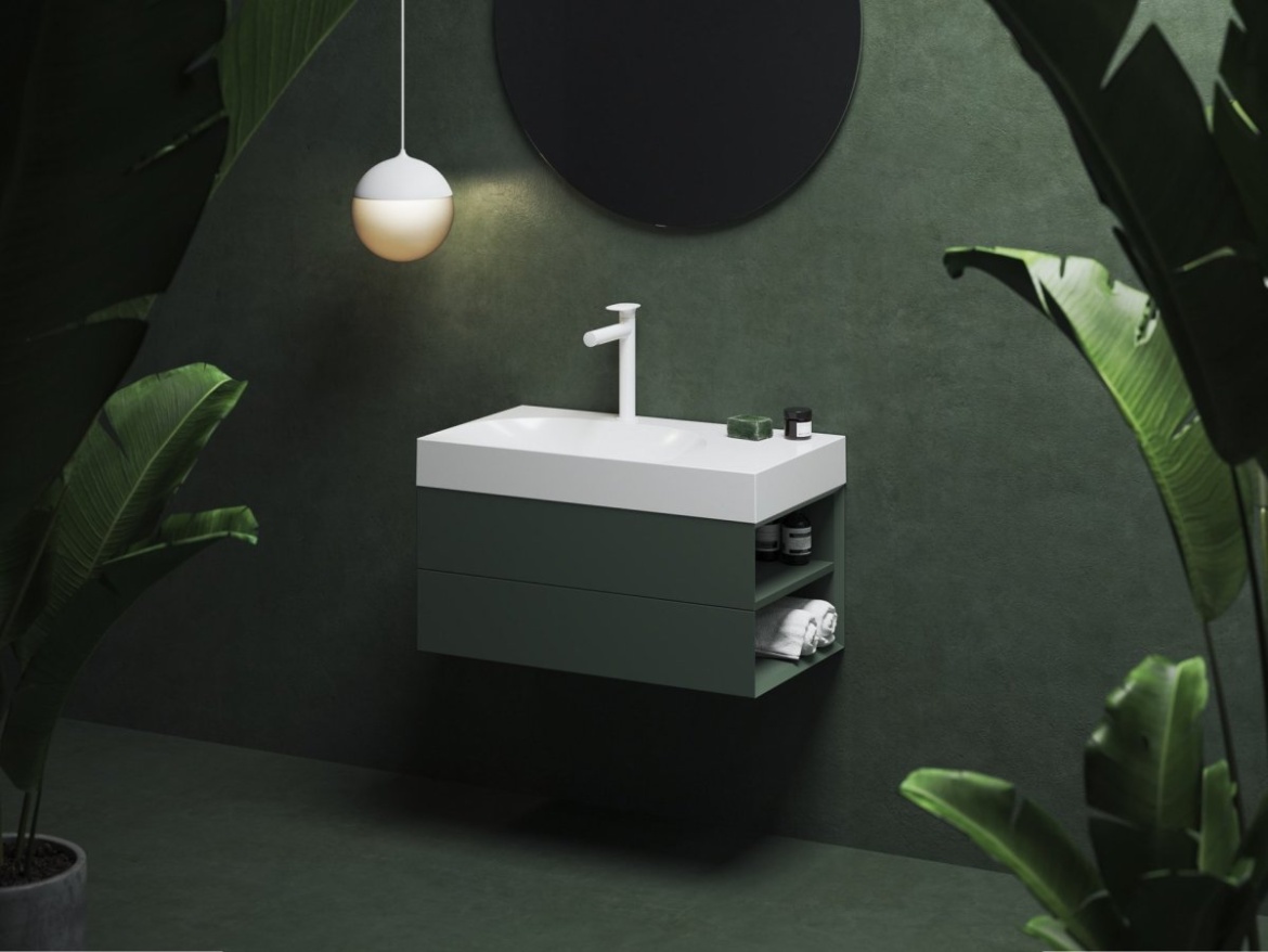 Ravak Umyvadlo Lite 80/60 L, s otvorem pro baterii, bez přepadu