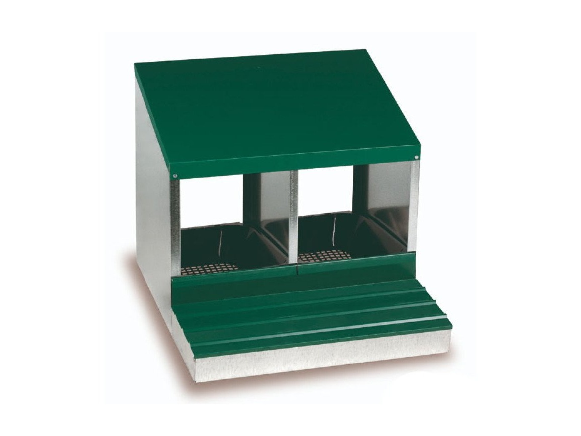 Scobax Snáškové hnízdo GAUN pro 2 nosnice - kovová snášedla - 10150