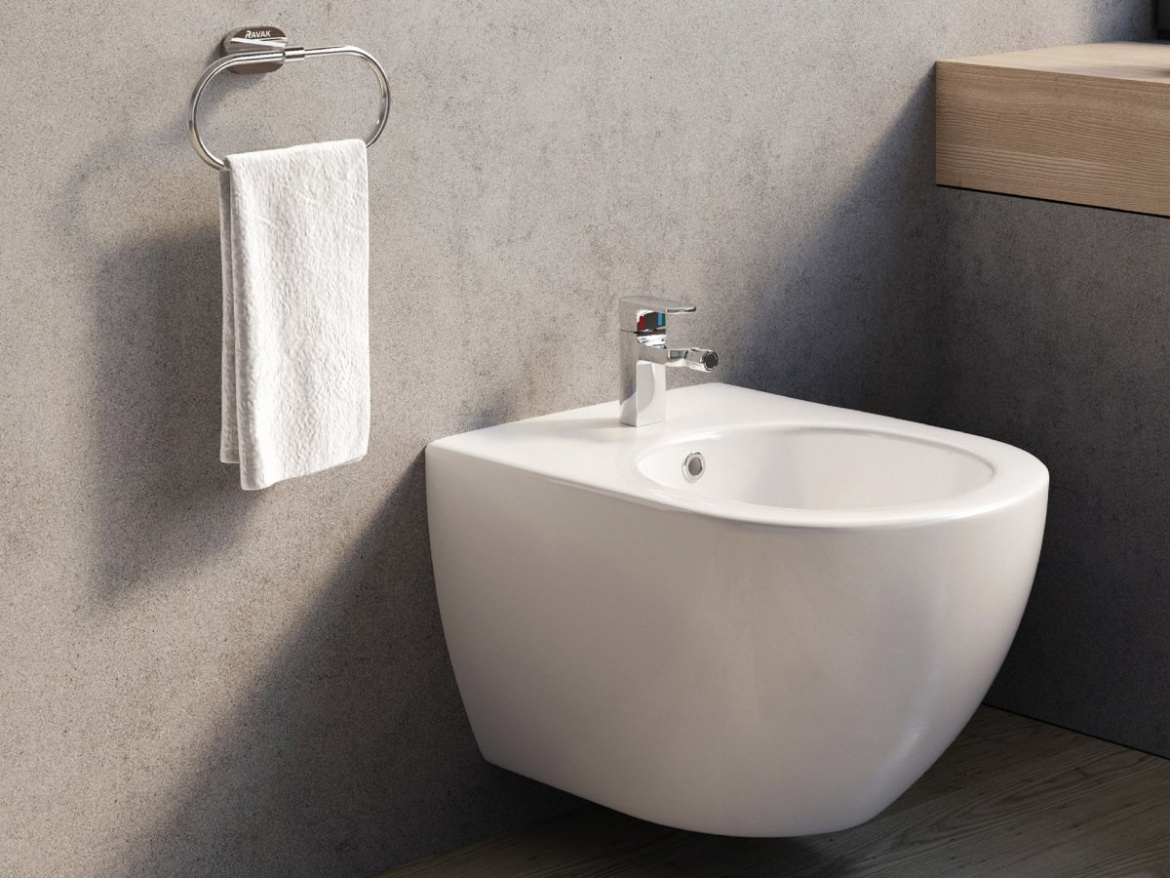 Ravak CR 055.00CR Bidetová batéria 140 mm s odtokovou armatúrou, chróm