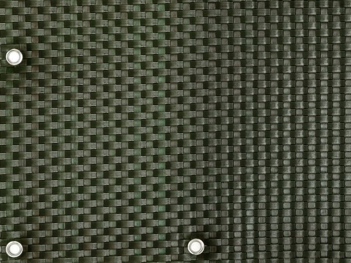 Balkónová zástena s kovovými okami Scobax Balcony eyelet