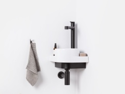 Ravak Umývátko Yard 28 C, s otvorem pro baterii, bez přepadu, bílá matná