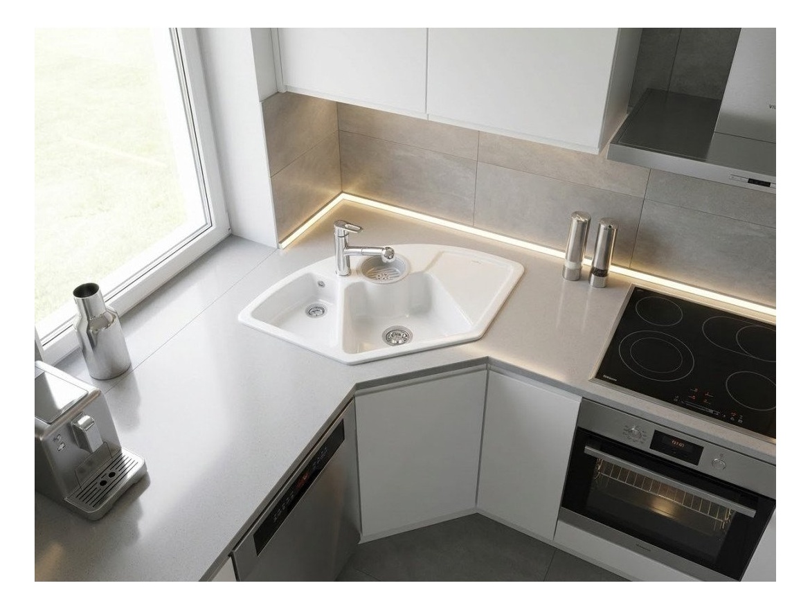 Kuchyňské dřezy Villeroy & Boch Solo Corner 1075.20R