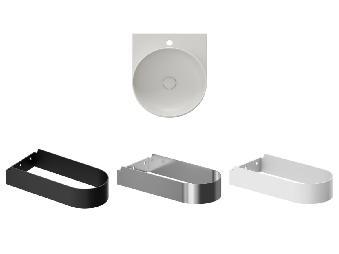 Ravak Umyvadlo Yard 40, s otvorem pro baterii, bez přepadu, Deepsea Blue