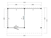 Wood scheune Malmö, typ 1 (schwarz gesprühte Wände)