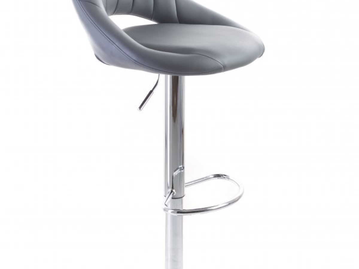 G21 Barová židle  Aletra koženková, prošívaná grey
