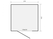 Tuindeco Red Clas roofing Durbin 200x200cm