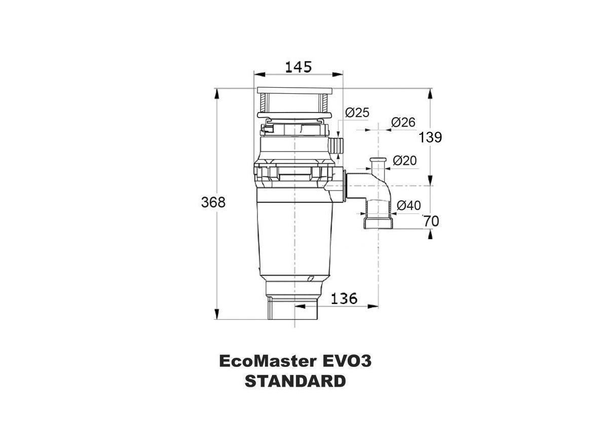Drtiče odpadu EcoMaster STANDARD EVO3