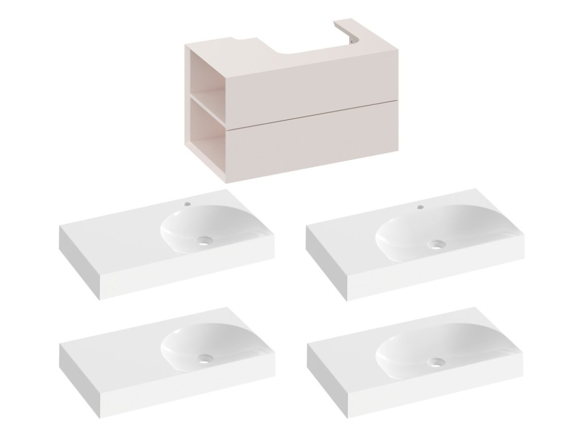 Ravak SD Lite 80 L skrinka pod umývadlo Alabaster Pink