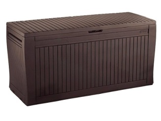 Boxy –  Keter Zahradní úložný box Keter Comfy 270 L - 117,5 x 45 x 57,5 cm - hnědý