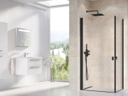 Ravak CRV1 90, bílá matná+transparent