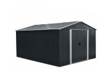 Zahradní domek kovový 3 x 3,7 m se sedlovou střechou antracit Riwall PRO RMSA 12x10 Anthracite