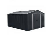 Zahradní domek kovový 3 x 3,7 m se sedlovou střechou antracit Riwall PRO RMSA 12x10 Anthracite