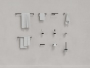 Ravak FD 320.20BLM Držák na ručníky 45 cm, dvojitý, černá matná