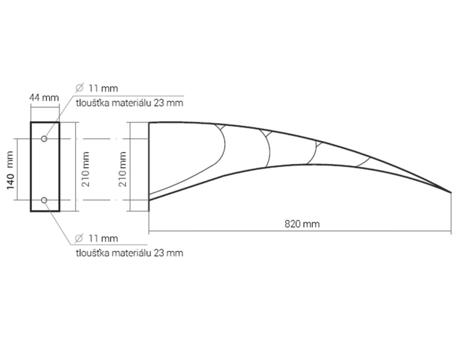 Vchodová stříška Gutta Valtellina