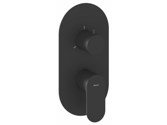 Ravak EL 068.20GB.O3.RB07F Podomítková baterie 3-cestná bez tělesa, Graphite Brushed