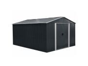 Zahradní domek kovový 3 x 3,7 m se sedlovou střechou antracit Riwall PRO RMSA 12x10 Anthracite