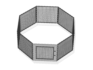 Výbehy –  Scobax Ohrádka pro domácí mazlíčky Leganest – 8 dílců 40x40 cm, 1x dvířka 30x30 cm