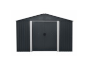 Zahradní domek kovový 3 x 3,7 m se sedlovou střechou antracit Riwall PRO RMSA 12x10 Anthracite