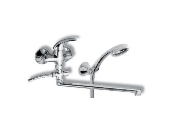 Novaservis Umyvadlová paneláková baterie Metalia 55 150 mm, chrom, nástěnná, s příslušenstvím,  55072,0