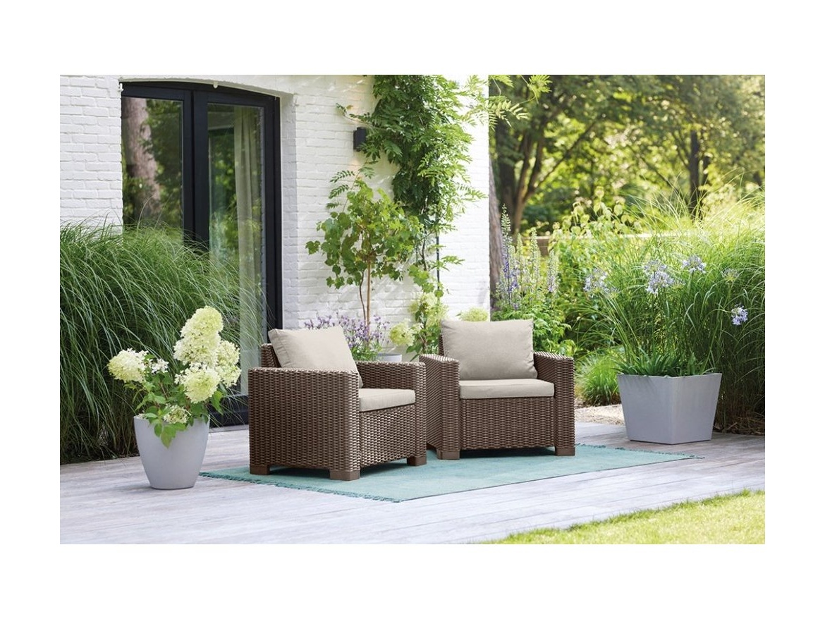 Keter Zahradní křeslo  California Chair - 83 x 68 x 72 cm - 2ks - cappuccino / písková