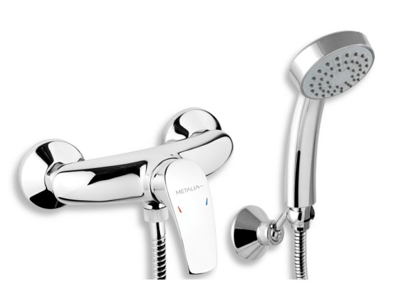 Novaservis Sprchová baterie Metalia 57 150 mm, chrom, nástěnná, s příslušenstvím,  57060,0