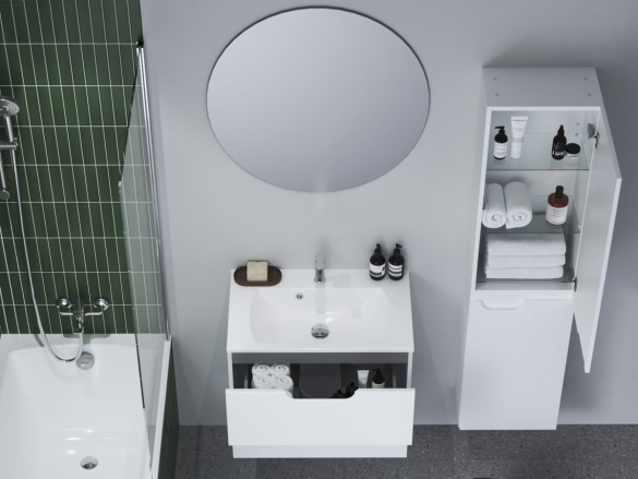 Ravak SB Classic II 40 P, biela/šedá