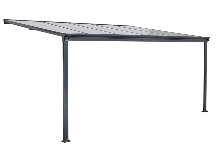 Hliníková pergola + čirý PC Lanit Plast Wall