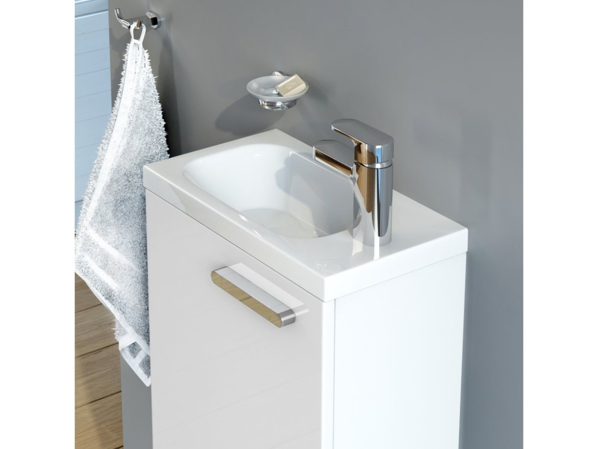 Ravak Umývátko Chrome 40 P, s otvorem pro baterii, bez přepadu