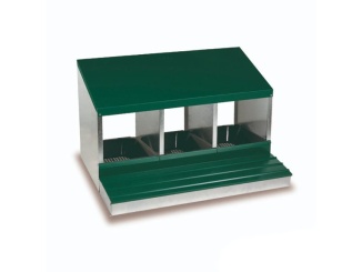 Drůběž –  Scobax Snáškové hnízdo GAUN pro 3 nosnice - kovová snášedla - 10100