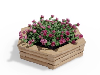 Dřevěné –  Česká Manufaktura Variogrow šestistran 120 cm x 27,5 cm, bez dna, včetně nopové fólie