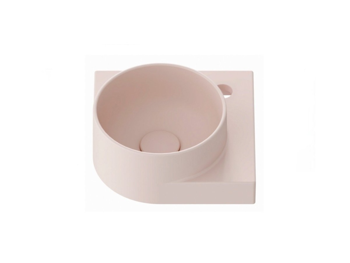 Ravak Umývátko Yard 28 C, s otvorem pro baterii, bez přepadu, Alabaster Pink