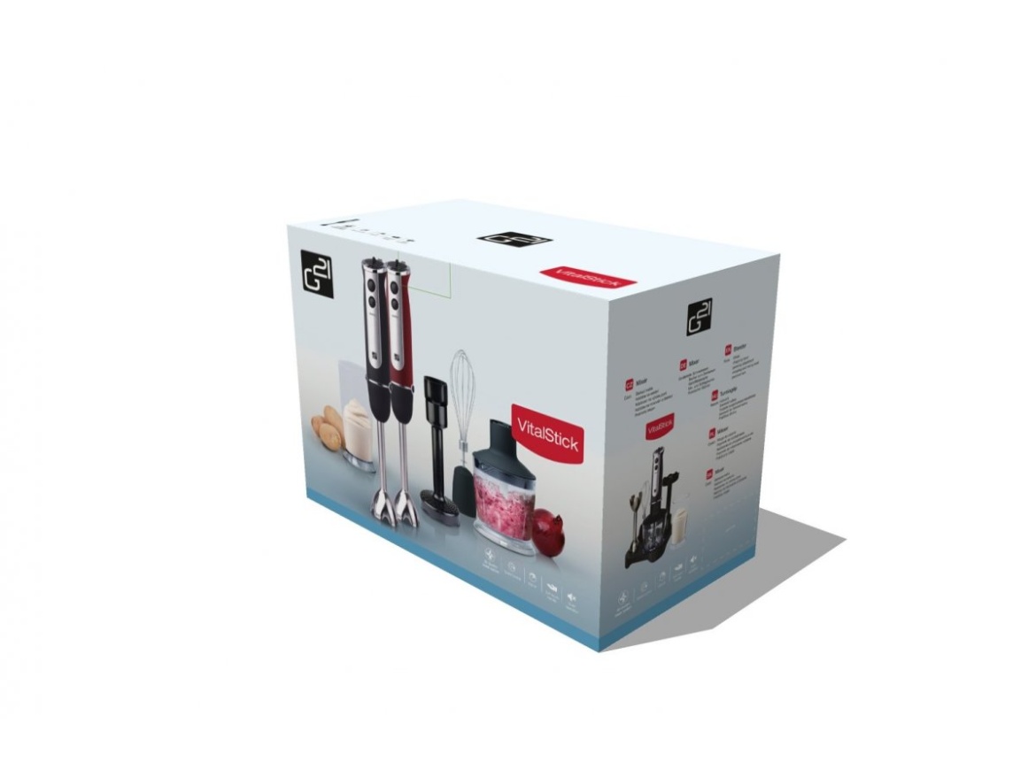 G21 Mixér  VitalStick 800 W, Red/Black