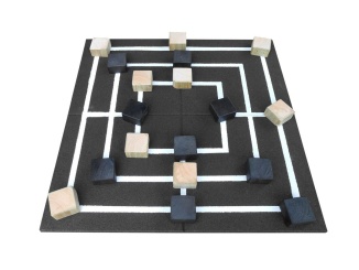 Gumi padlóburkolat –  hra mlýn černá 100 x 100 cm 3 cm