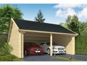 Tuindeco Nysse Garage/open-sided barn | 70mm | impregnated grey