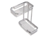 Novaservis Polička dvojitá nízká "L" Drátěný program, chrom, , 6074,0