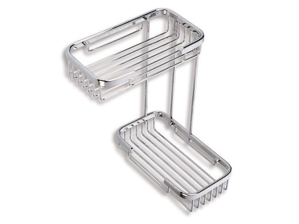 Novaservis Polička dvojitá nízká "L" Drátěný program, chrom, , 6074,0