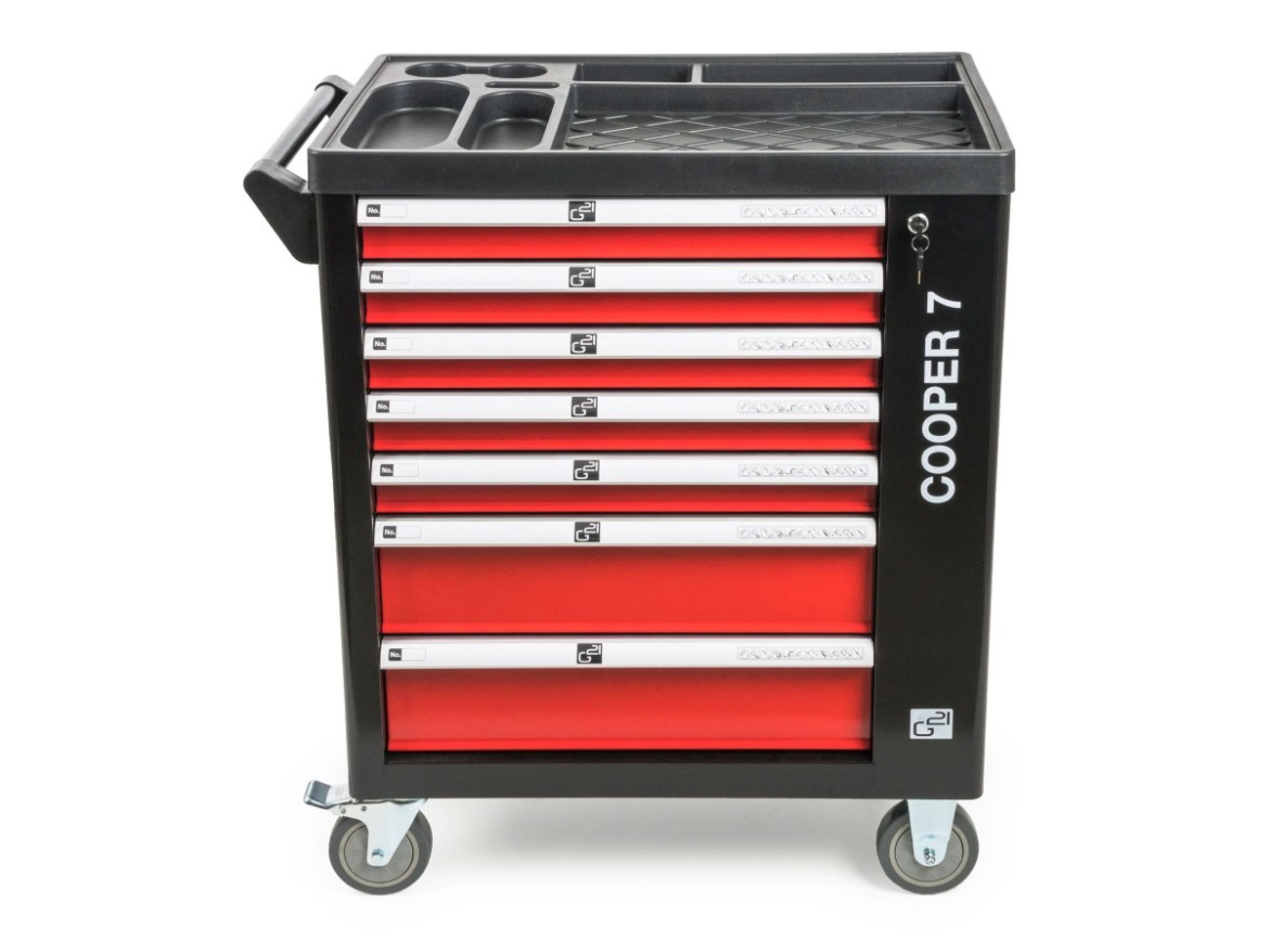 G21 Dílenský vozík  Cooper 7, černo-červený