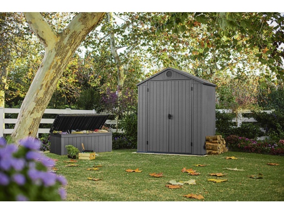 Plastový zahradní domek Keter Darwin 6 x 4 šedý, s podlahou