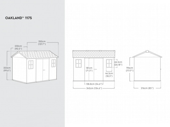 Plastový zahradní domek Keter Oakland SD